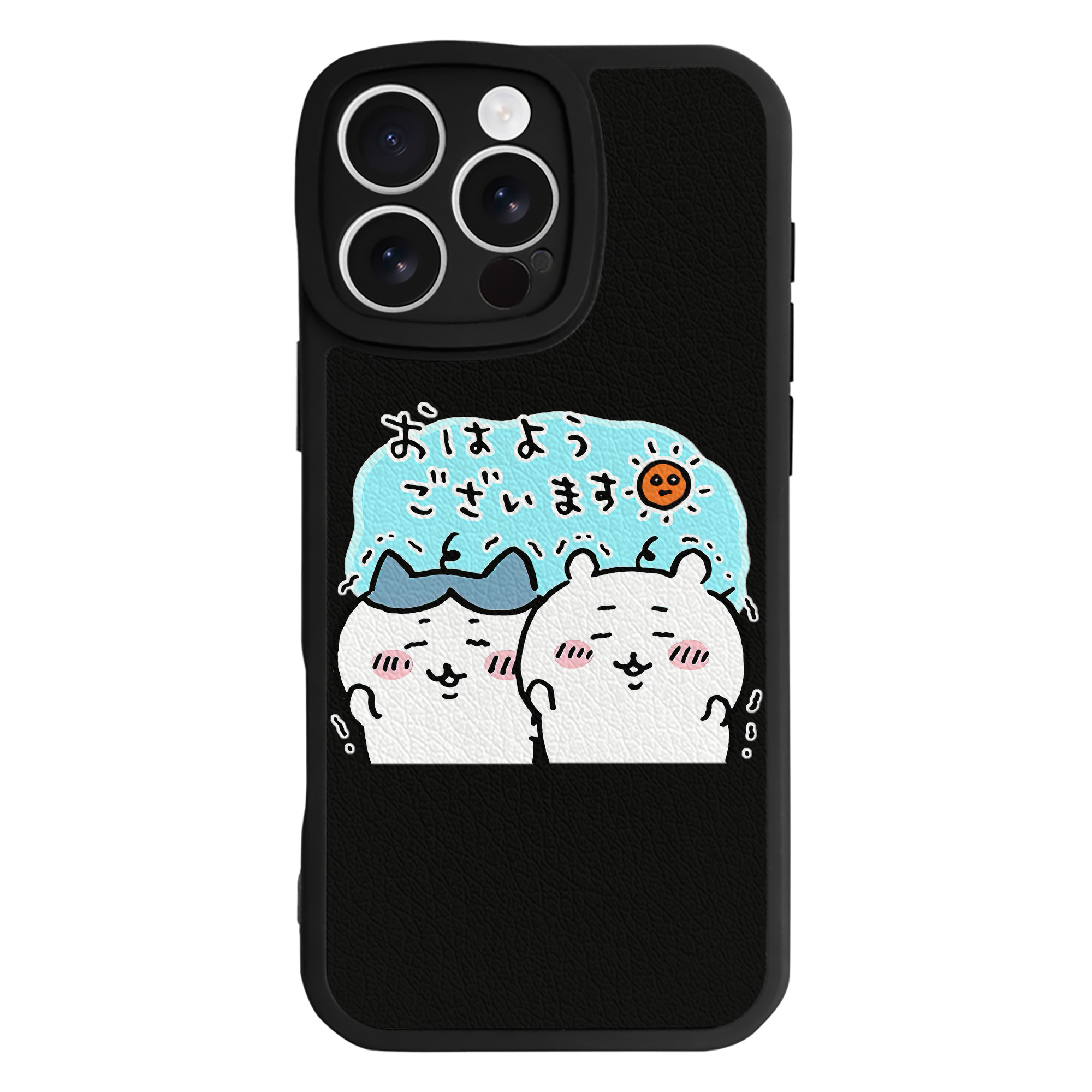 （画像用） ちいかわ ハチワレ Chii-kawa hachiware 【iPhone 16シリーズ対応】シリコンスマホケース（レザー調） 材質：シリコン